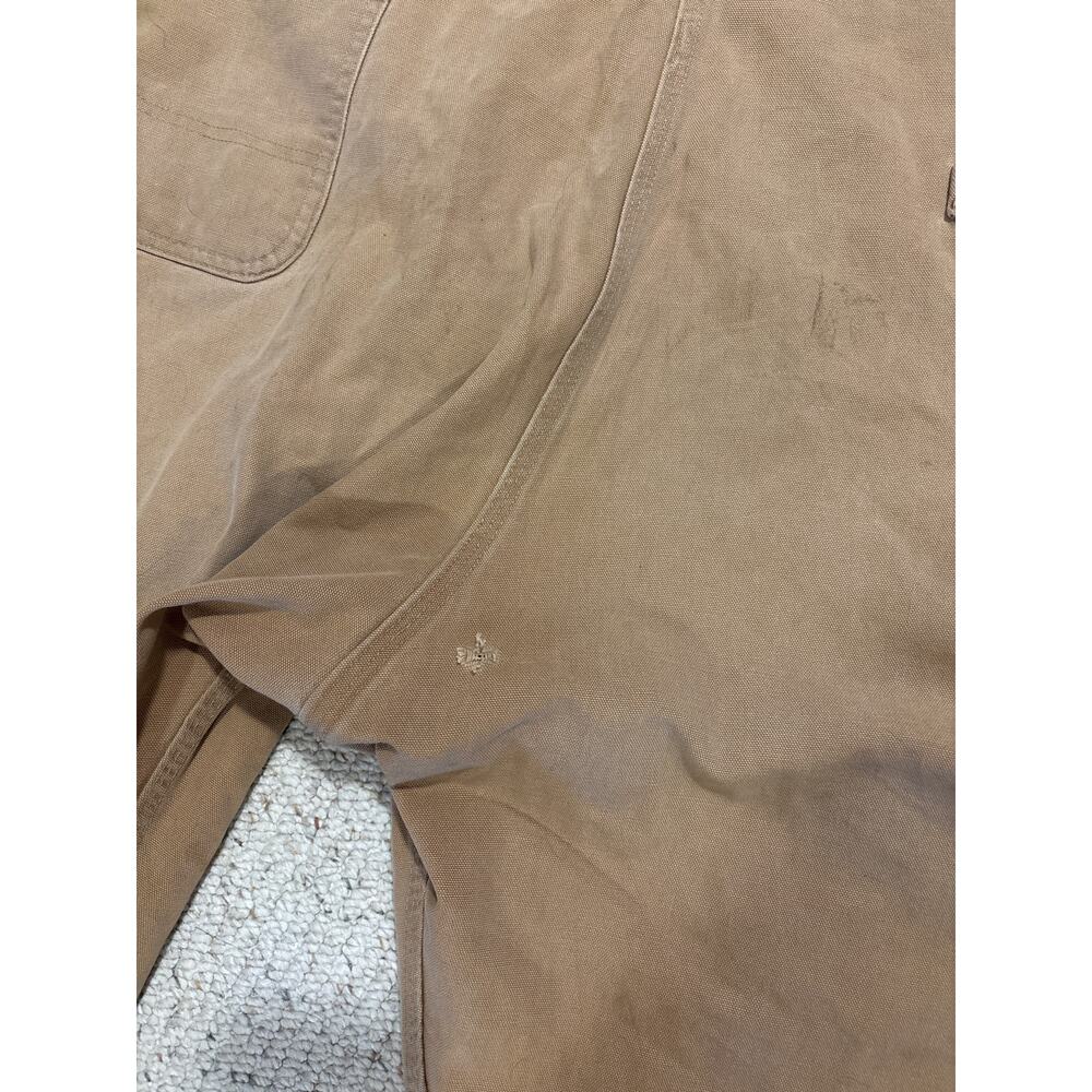 Rugged Carhartt Brown Distressed Double Knee Bib Overalls - Picture 8 of 8